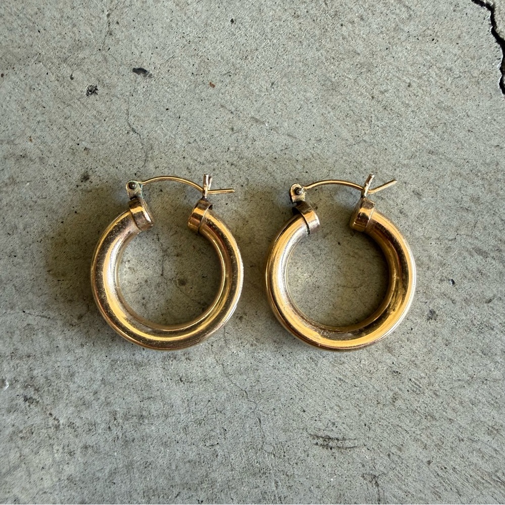 ASOS / Gold Plated Chunky Small Hoops Earrings